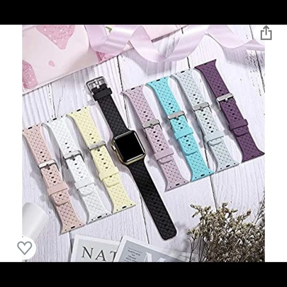 Apple Watch 42mm 44mm Soft Silicone Weave Band